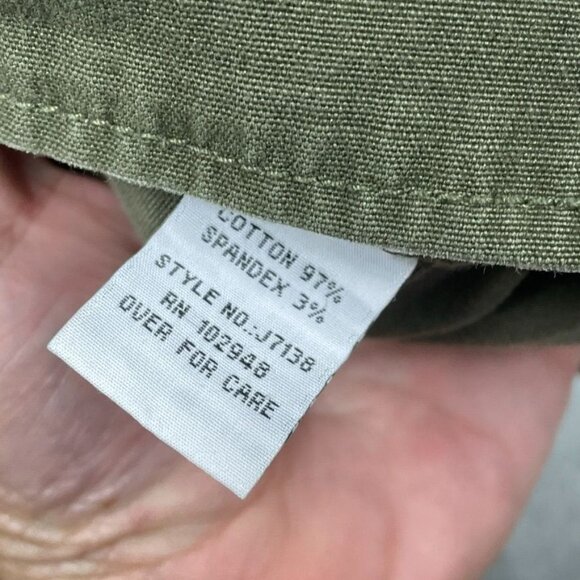 Tulle Anthropologie Womens Green Crop Jacket Medium Button Front Cotton a0772 - Picture 5 of 7